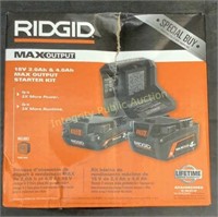 Rigid Max Output Starter Kit 18V 2.0Ah & 4.0Ah