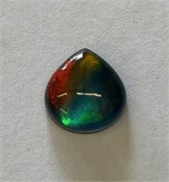 Fire Opal Doublet Faceted Gemstone