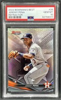 2022 Jeremy Pena PSA 10 Rookie Refractor Bwm