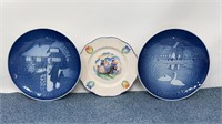 Copenhagen Porcelain Plates 1973 & 74 With a WS