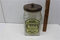 Old Glass Cookie Jar