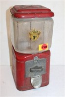 Vintage Acorn All Purpose 1 cent Candy Dispenser