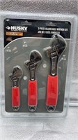 New 3pc adjustable wrench set