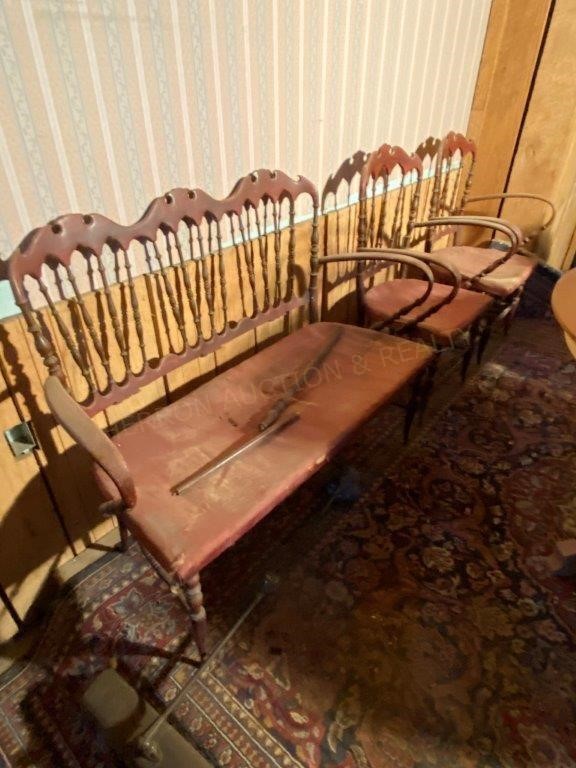 Vintage Bench & Chairs