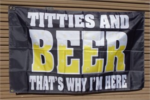Titties and Beer Flag 3 ft X 5 ft Polyester