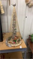 Vintage string Christmas tree. 26 inches tall