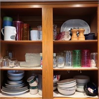 Contents of Cupboard-Glasses, Dinnerware&more