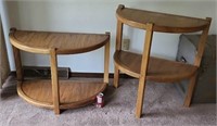 Set of Wooden End Tables