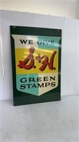 S&H Green Stamps Sign Double Sided.