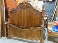 BEAUTIFUL CHERRY QUEEN SIZE BED WITH RAILS