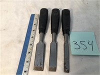 3 Stanley wood chisels