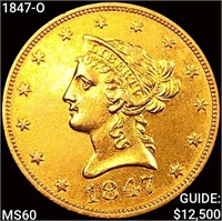 1847-O $10 Gold Eagle UNCIRCULATED