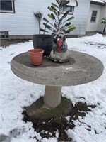 CONCRETE TABLE AND RACCOON