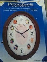 PHOTO FRAME WALL CLOCK IN BOX NEW