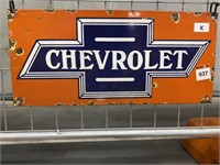 Chevrolet Enamel Sign - 500 x 225