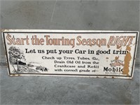 Mobiloil Gargoyle Cardboard Advertising Sign -
