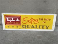 Top Taste Quality Cakes Screen Print Rack Sign -