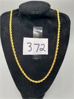 Gold Plated Rope Chain approx.22in
