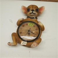 Battery Operated Dog Clock