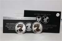2021 American Silver Eagle 2 coin Reverse Proof