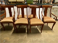 Set 6 Dining Chairs - 2 arm 4 side chairs
