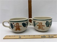 Hartstone Gingerbread Pair of soup mugs