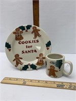 Hartstone Gingerbread Cookies for Santa plate and