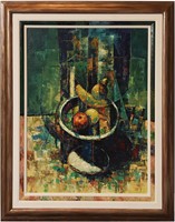 Modernist Still Life Oil "Le Montage" Bin Porre