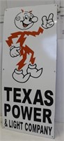 ANTIQUE PORCELAIN 36" TEXAS POWER REDDY KILOWATT