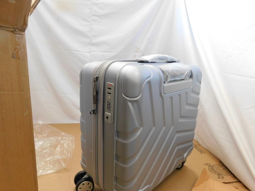Silver luggage 16 in computer hardcase piece
