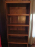 Book case- wood w/ 5 shelves