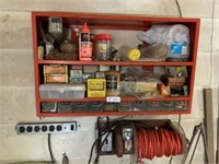 Shelf and contents, cord reel