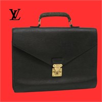 LV Epi Serviette Ambassador Business Bag Black