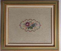 Large Floral Needlepoint