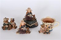 Boyd's Bears Tea Party Music Box & Figurines