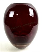 Evolution By Waterford Red Glass Vase