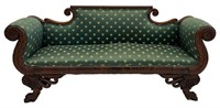 CLASSICALLY CARVED MAHOGANY SOFA, PHILADELPHIA