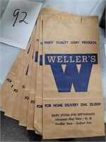 Wellers dairy ice cream bags