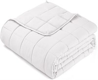 Weighted Blanket (25lbs, 88”x104”, White)