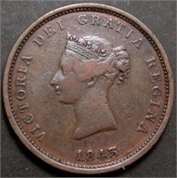 Canada Token New Brunswick Victoria 1843 Penny NB-