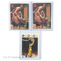 Jerry West Signed Topps One On One NBA Cards (3)