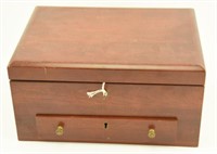 Lot #54 - Wooden jewelry box full of costume