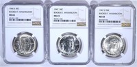 1946-S MS65, 1947 MS65, 1947-D MS64 ALL NGC