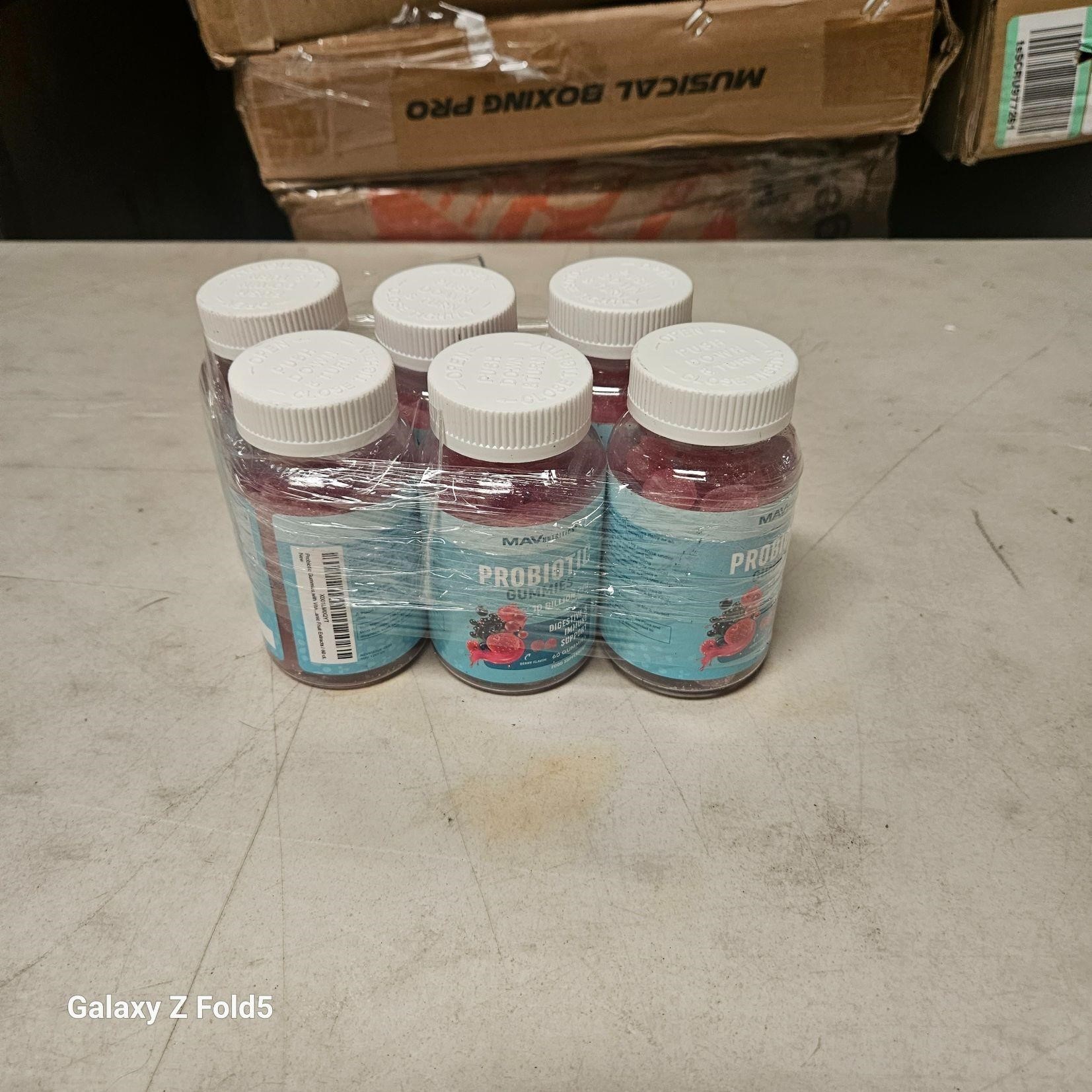 6pk Probiotic Gummies with VitaminC Folic Acid60ct