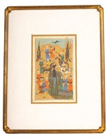 Hand Colored Persian Book Illustration