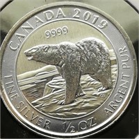2015 CANADA $2 SILVER COIN POLAR BEAR