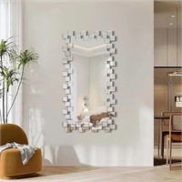 MUAUSU Wall Mirror 47.5x23.6 Silver