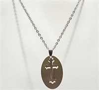 Stainless Steel Necklace Laser Cut 20"