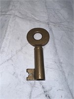 Vintage brass railroad key