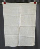 Linen way linen with pleats tea towel.19x28 white